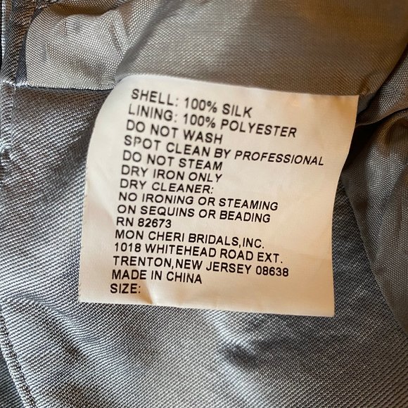 Silver Mother of the Bride knee length Dress - 2 piece - - Picture 12 of 16